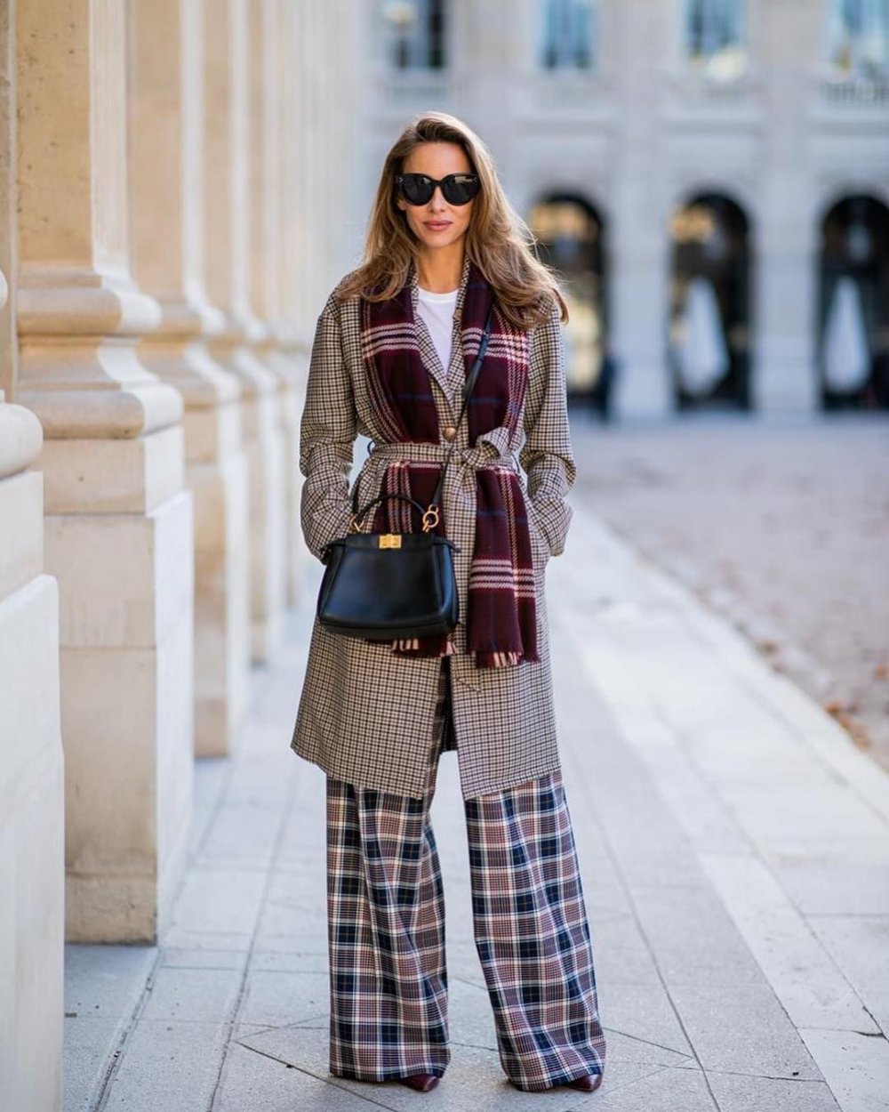 Брюки палаццо осень 2020 streetstyle