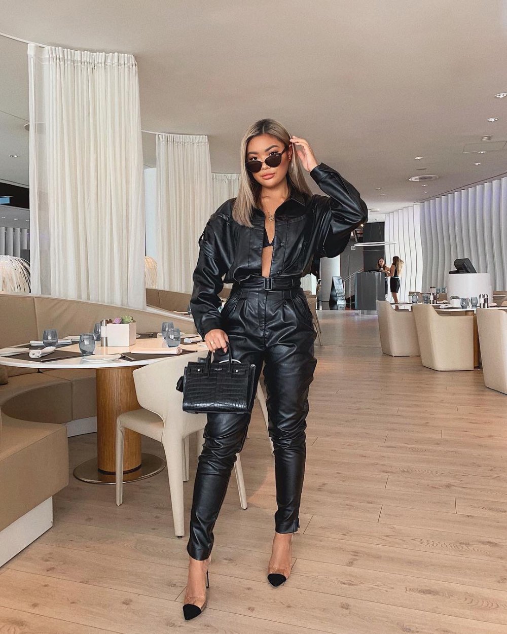 Vittoria Vicci брюки кожаные