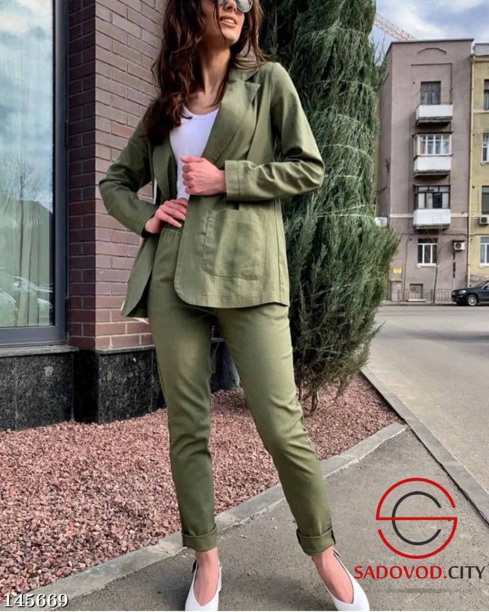 Костюм лен женский брючный