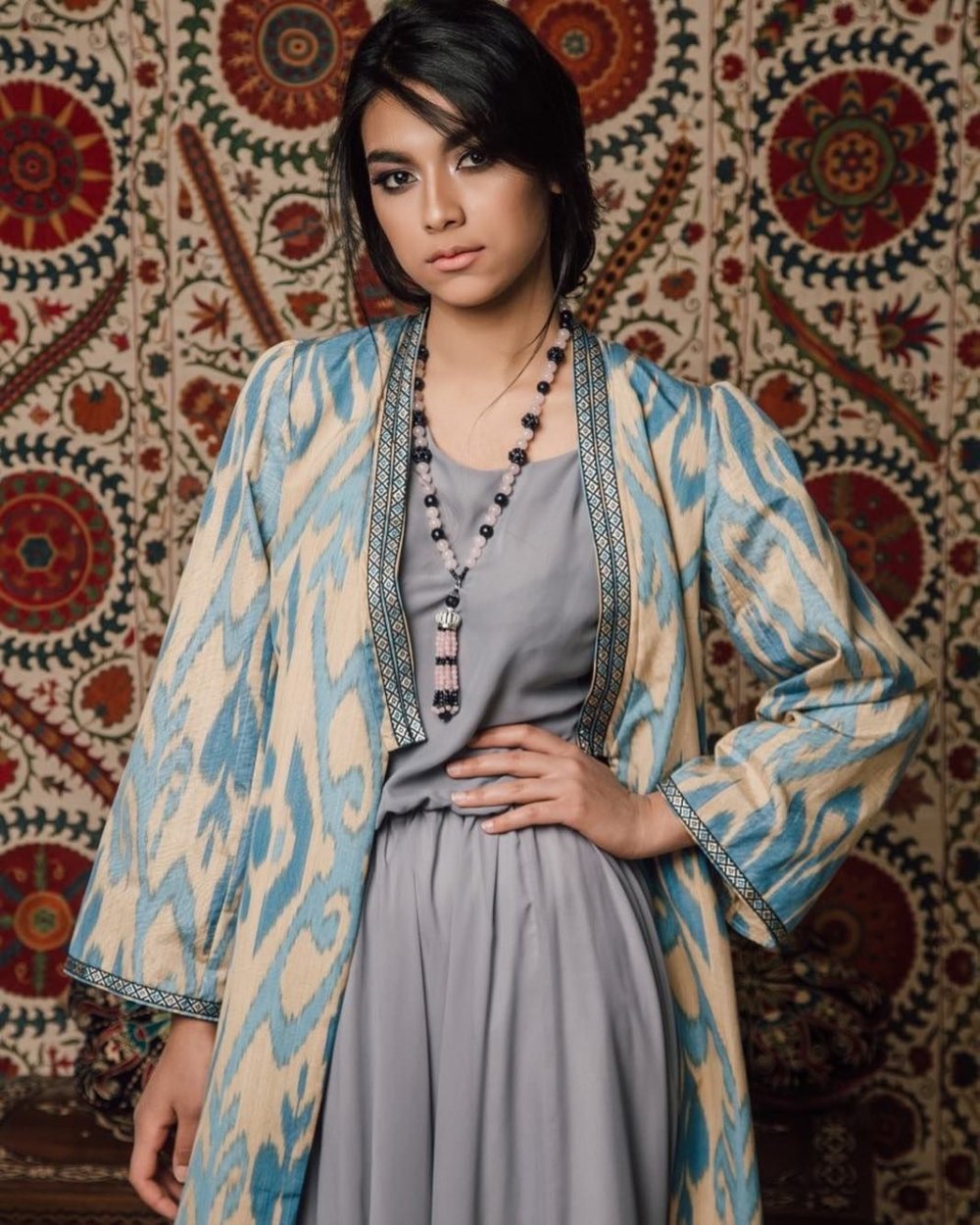 Узбекские платья атлас адрас