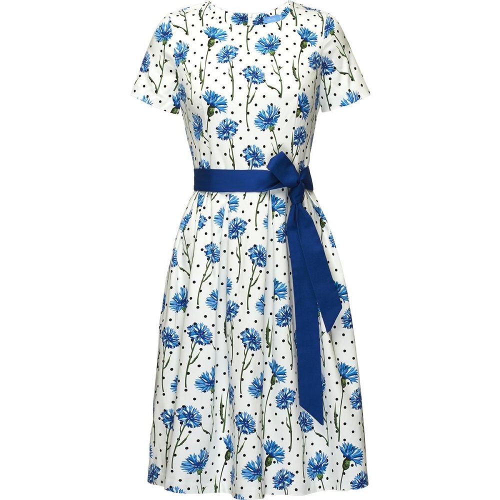 Детское платье василькового цвета