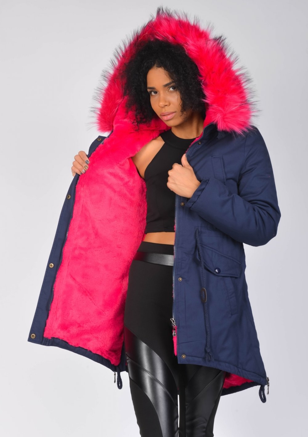 Куртка KSA С розовым капюшоном