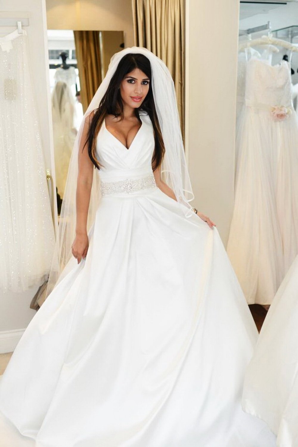 Свадебное платье для большой груди