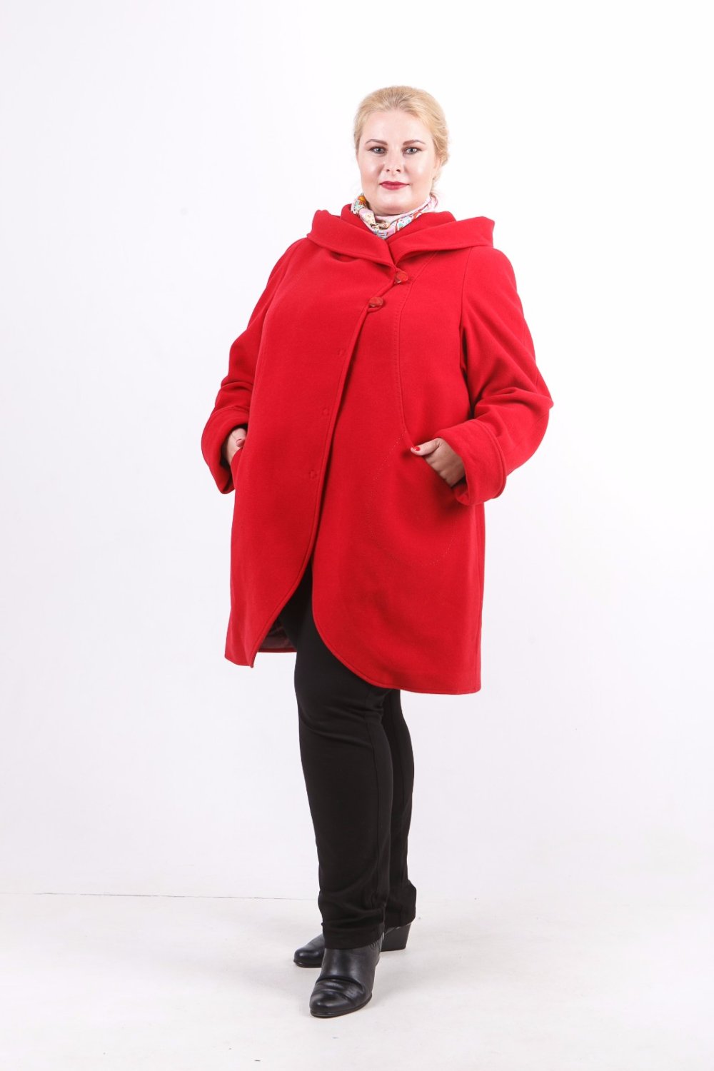 Полупальто для полных женщин