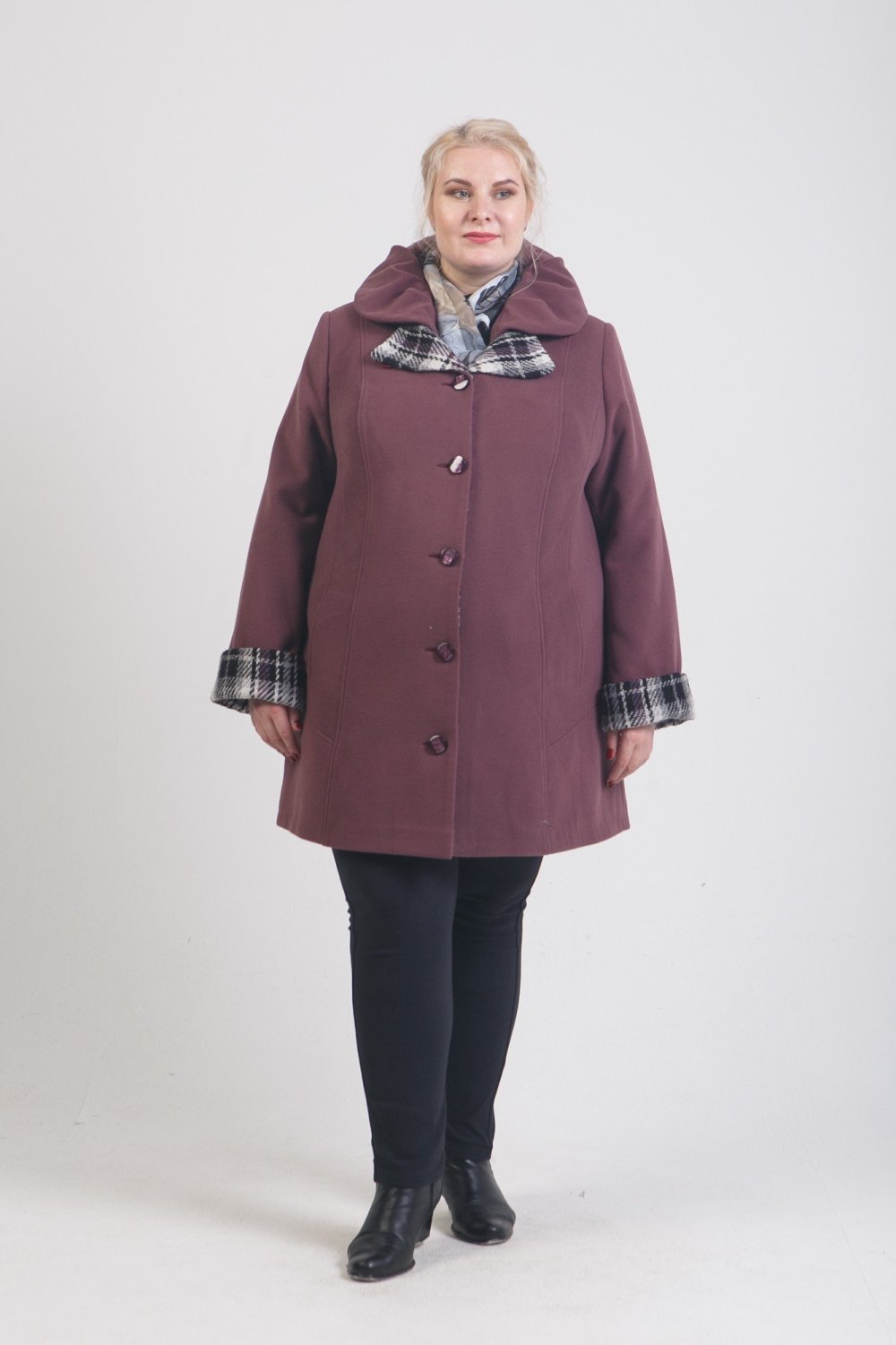 Зимнее пальто для полных женщин