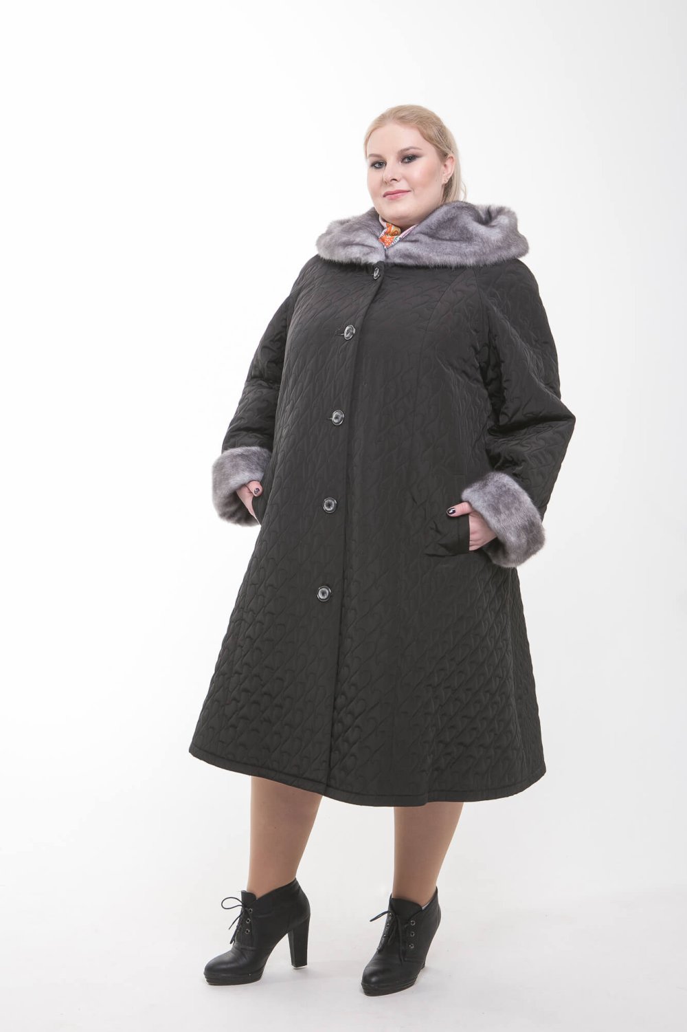 Trevery / зимнее длинное пальто трапеция, модель 56823а10