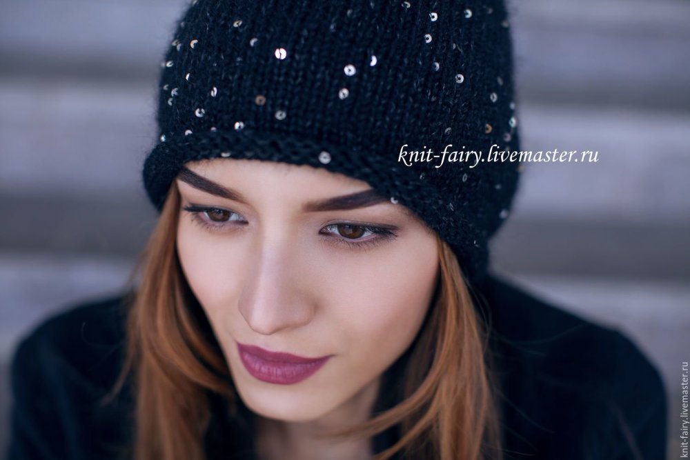 Вязание шапка Млечный путь