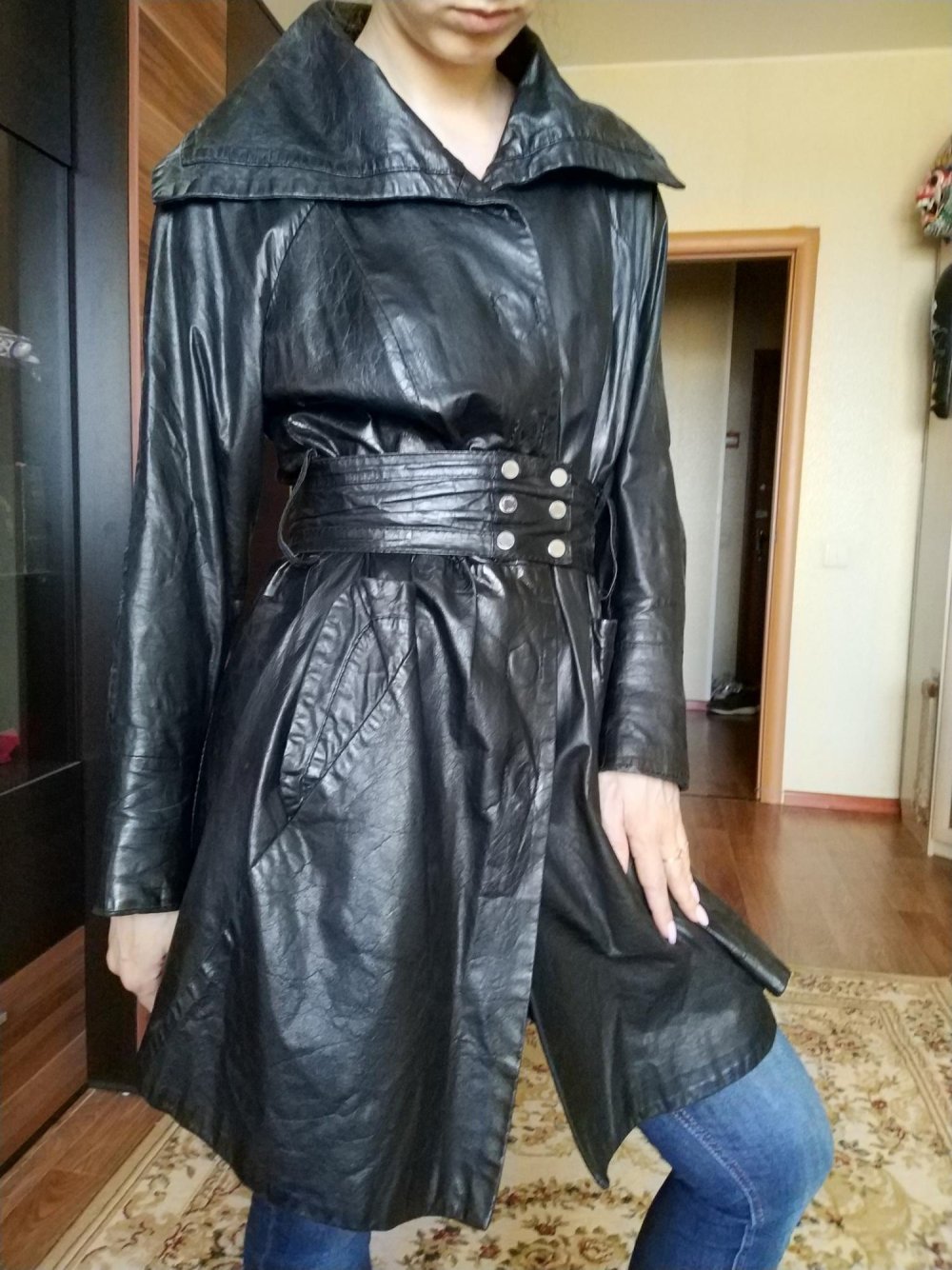 MABRUN кожаное пальто женское