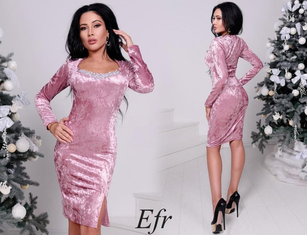 Платья из велюра с сеткой