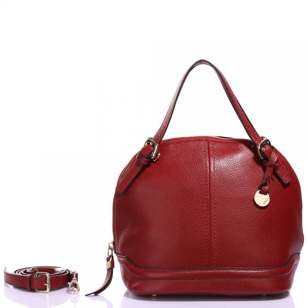 Сумки коричневые с красным