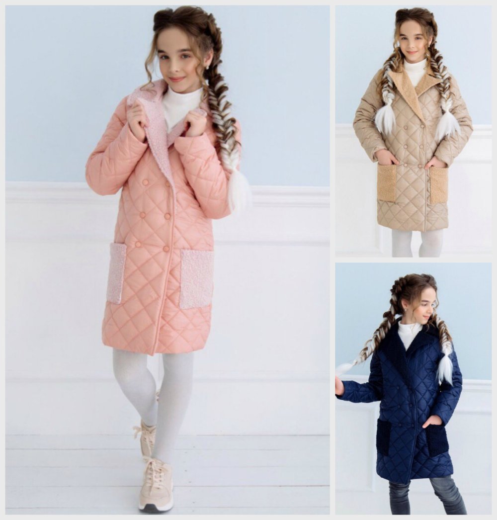 Стильное пальто для девочки