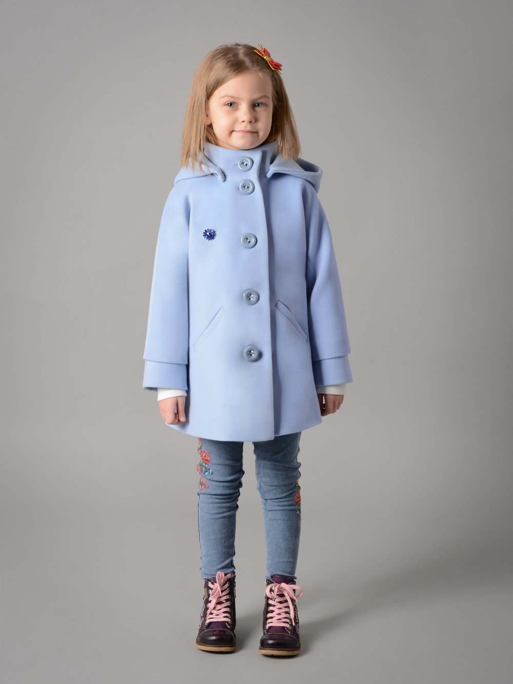 Детское драповое пальто
