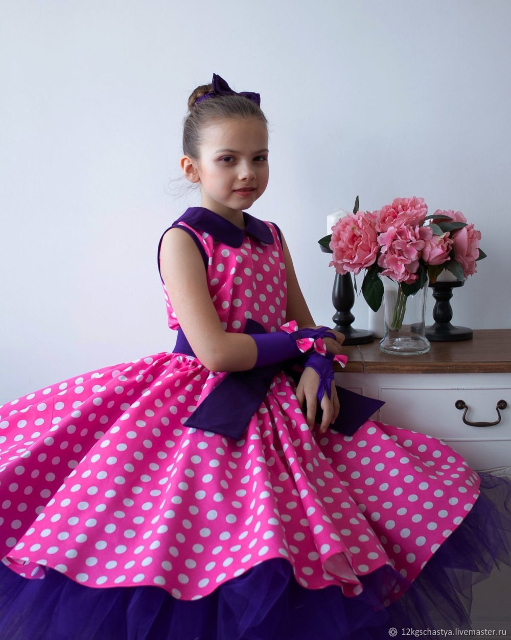 Платье в горох для девочки