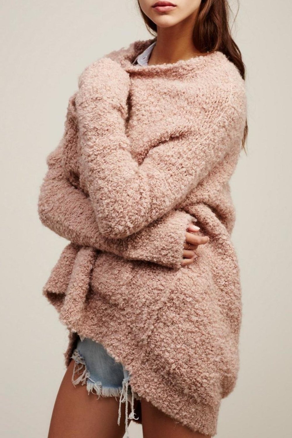 Джемпер из буклированной пряжи