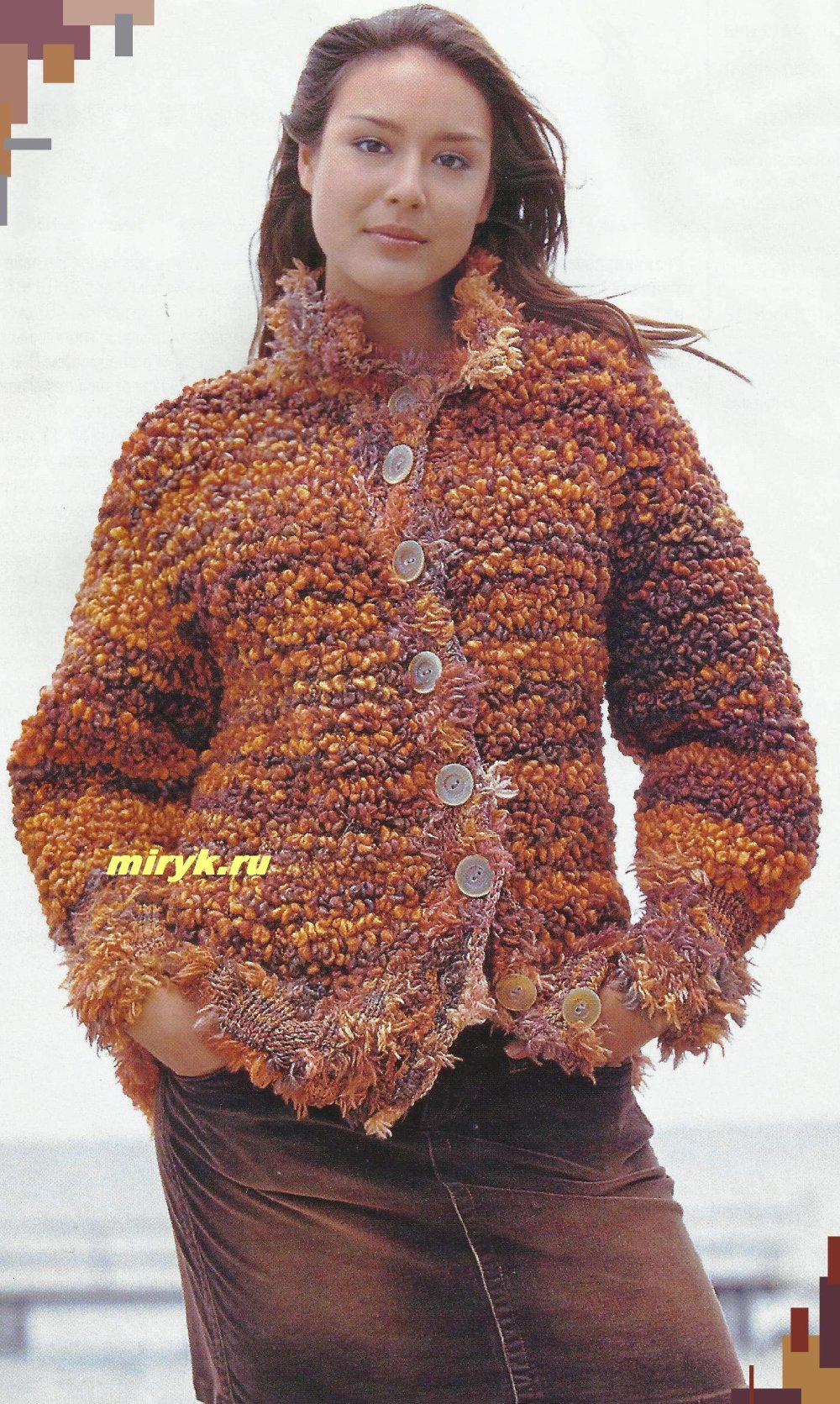 Кофты из пряжи букле