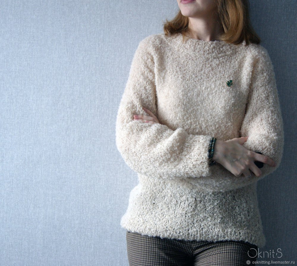 Болеро из буклированной пряжи