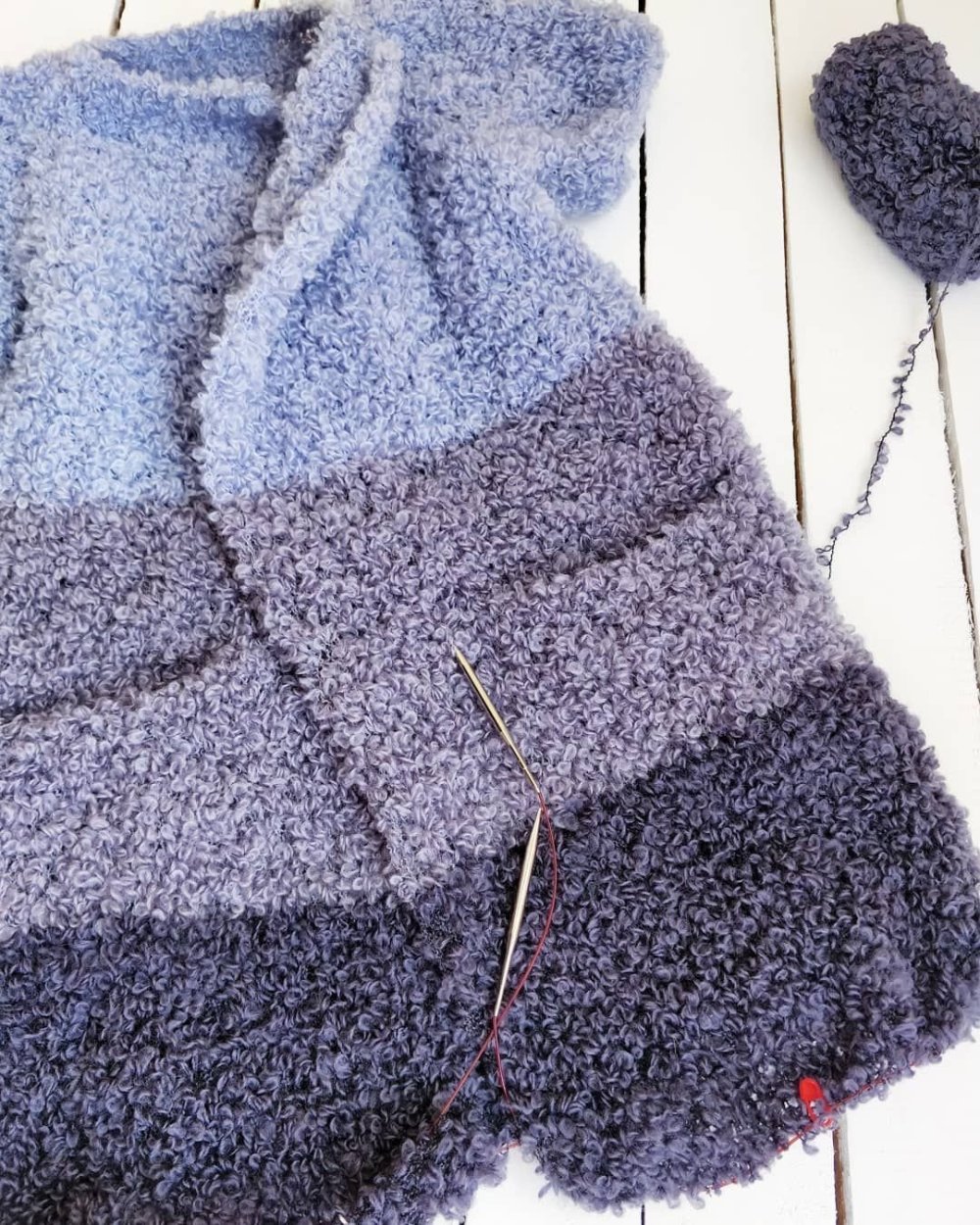 Свитер из буклированного мохера