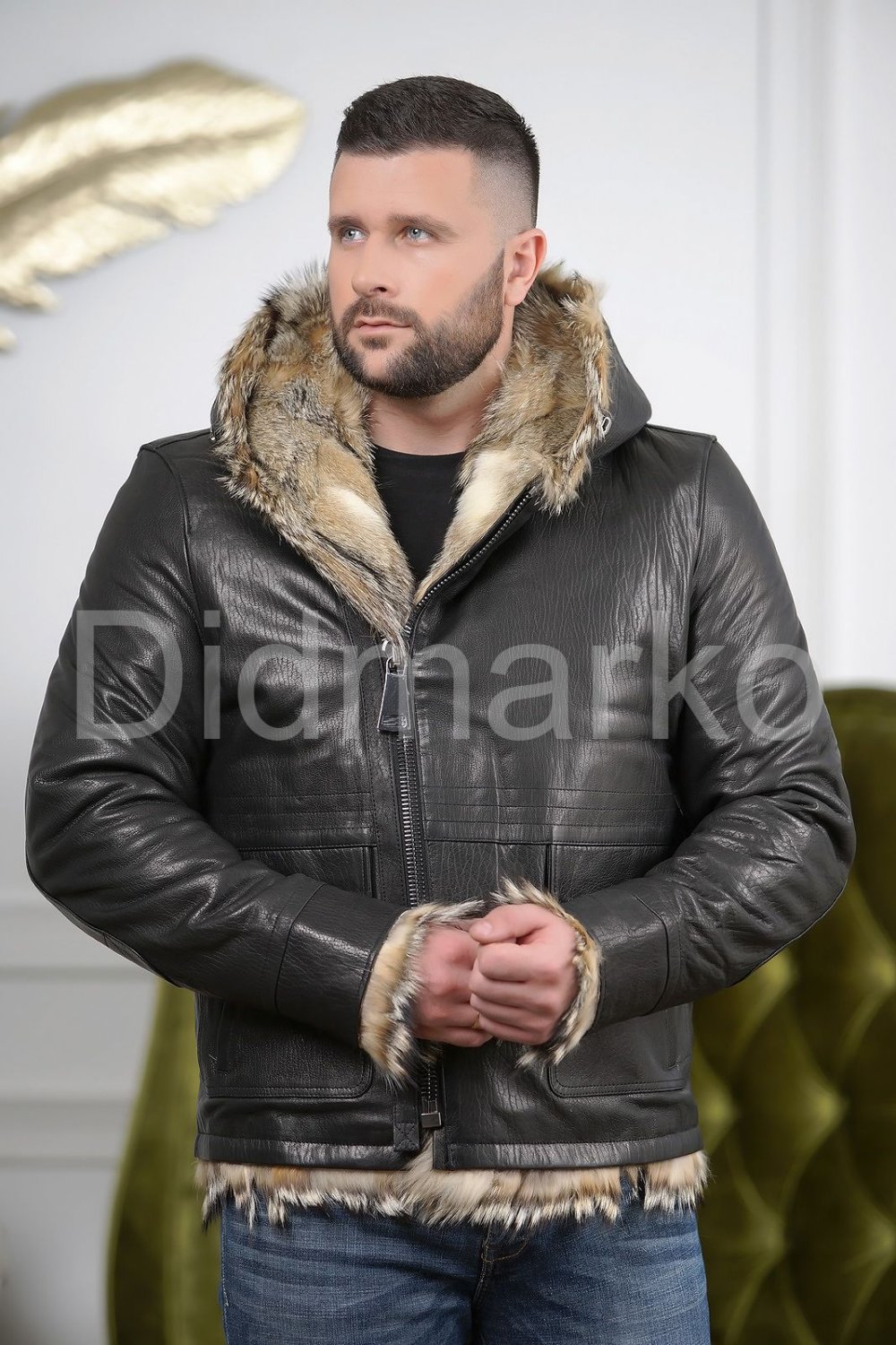Куртка из волка мужская