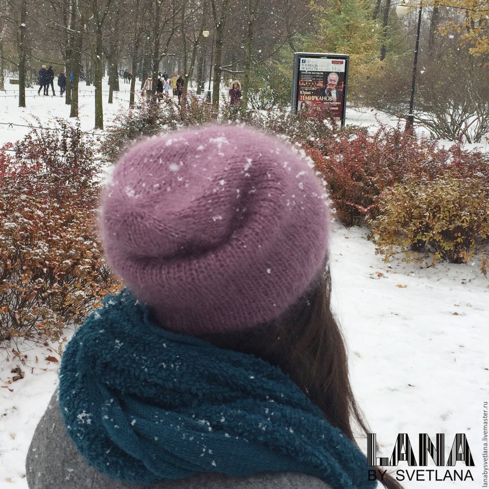 Шапка из КИД мохера на шелке