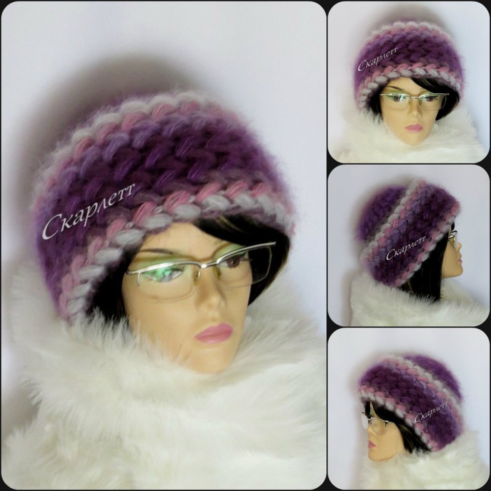 Шапка такори Ализе ангора Голд