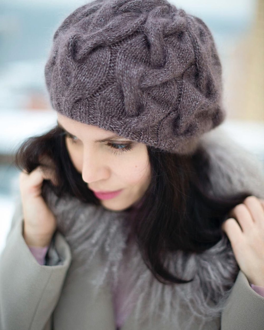 Вязание спицами береты шапки мохер