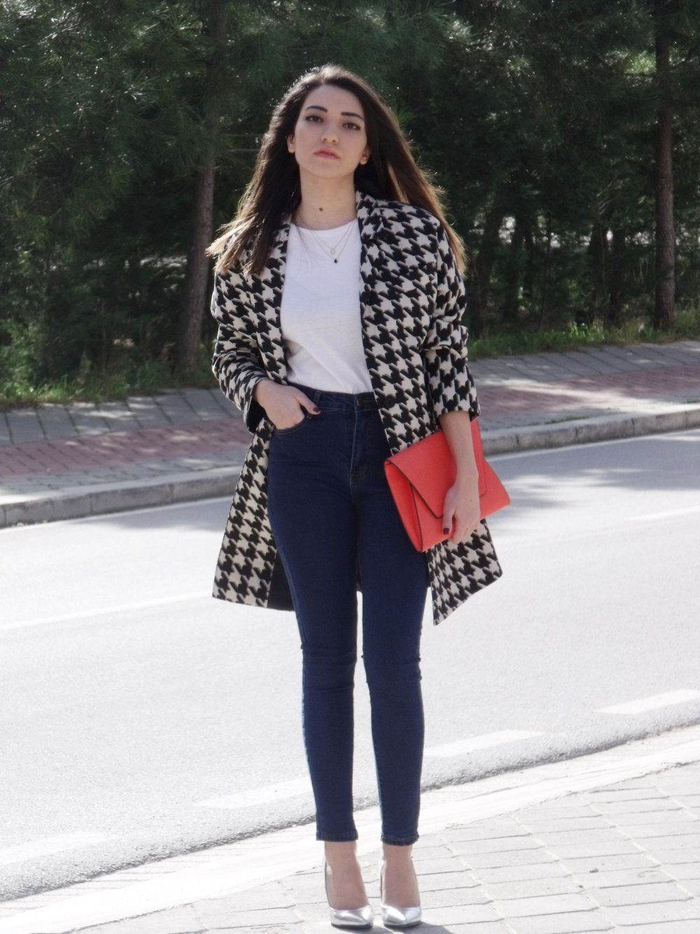 Юбка трикотаж гофре гусиная лапка