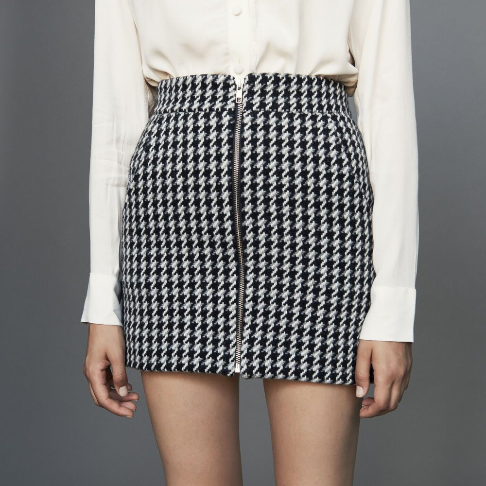 Мини юбка гусиная лапка