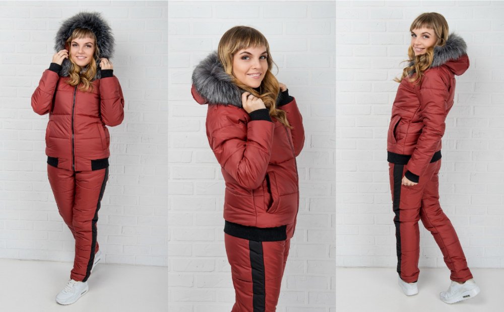 Комбез монклер красный