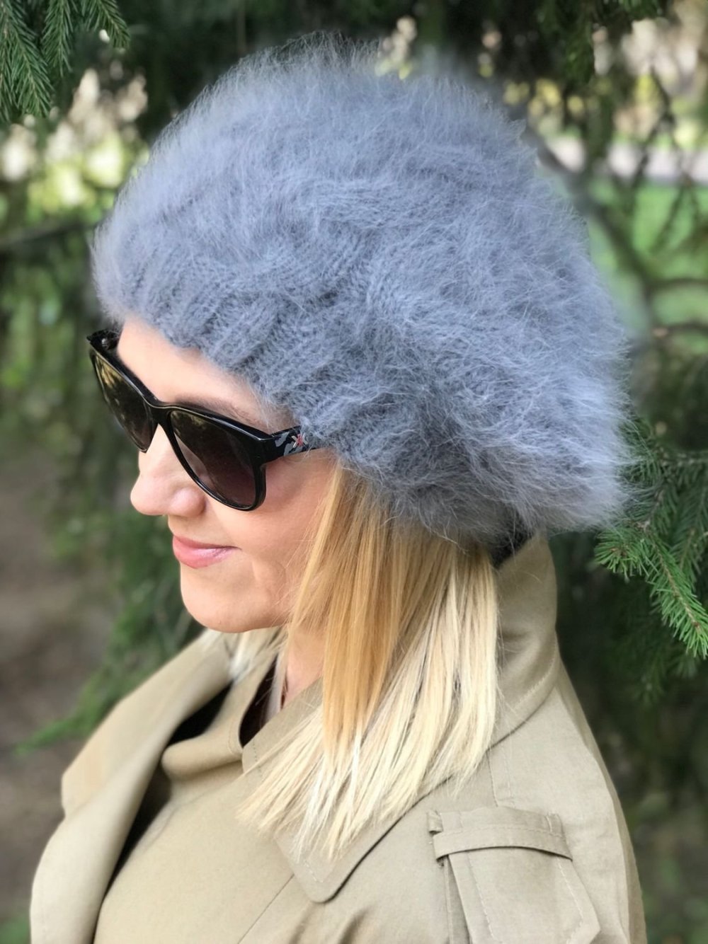 Шапка бини ангора