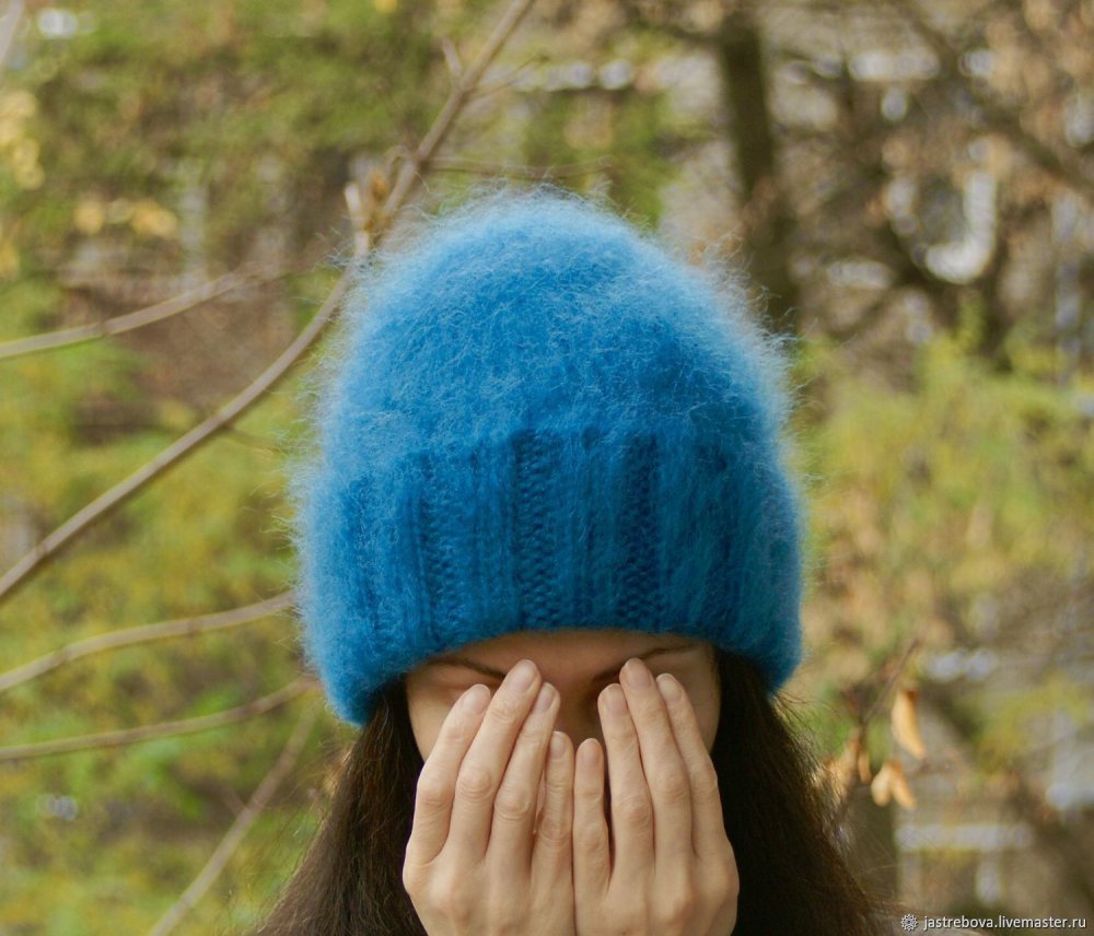 Шапка бини ангора