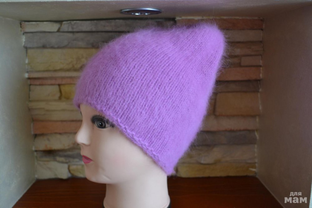 Вязаные шапки из ангоры