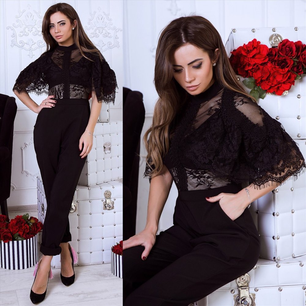 Гипюровый комбинезон