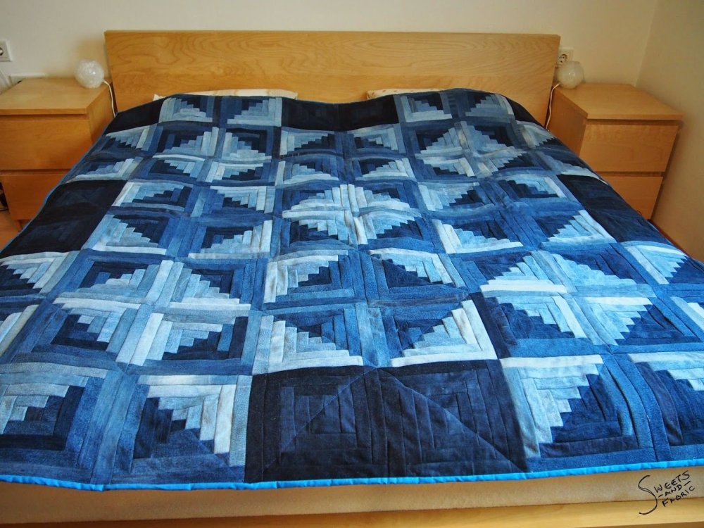 Покрывала из джинс с эффектом 3d