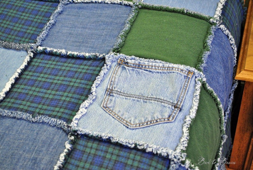 Rag Quilt из джинсы мастер класс