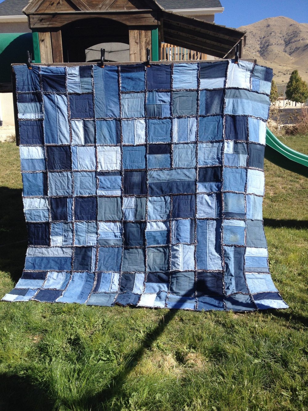 Одеяло из джинсы