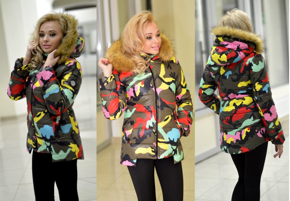 Куртка в цветочек женская