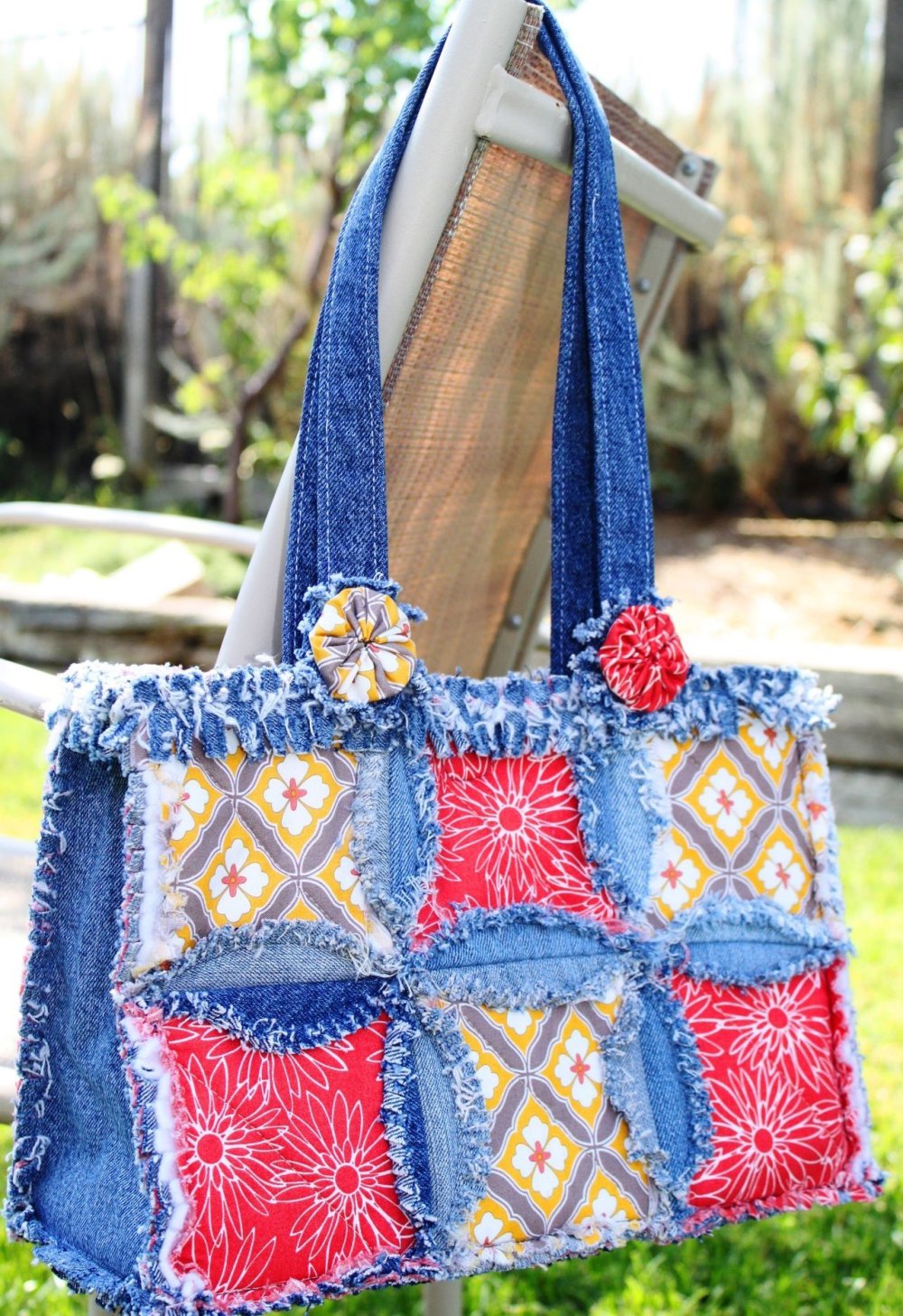 Шитьё хозяйственной сумки из лоскутков