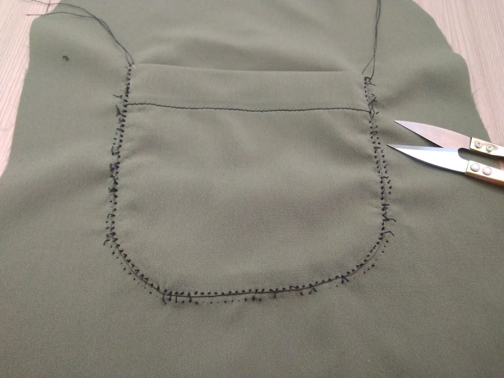 Шитье накладные карманы