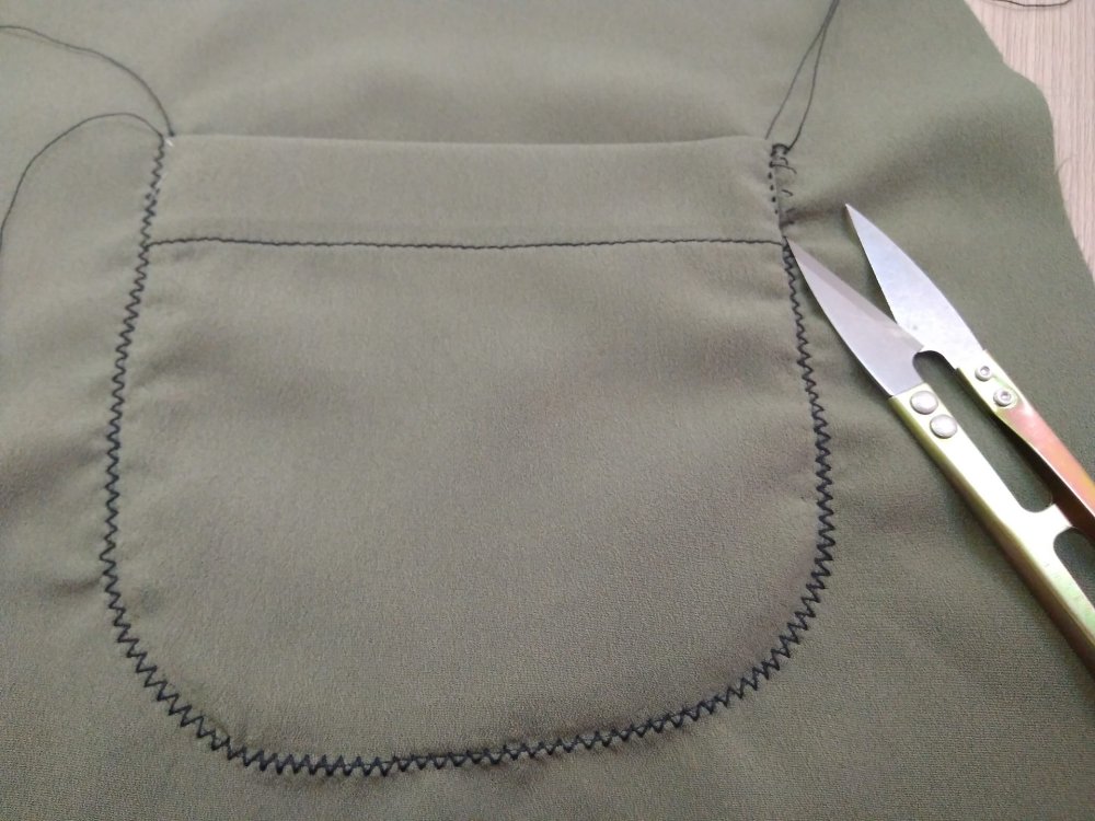 Накладной карман на пальто