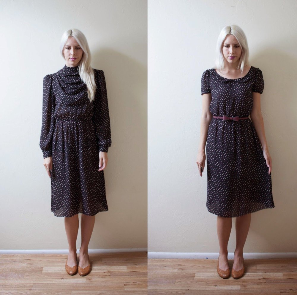 Платье из длинной юбки