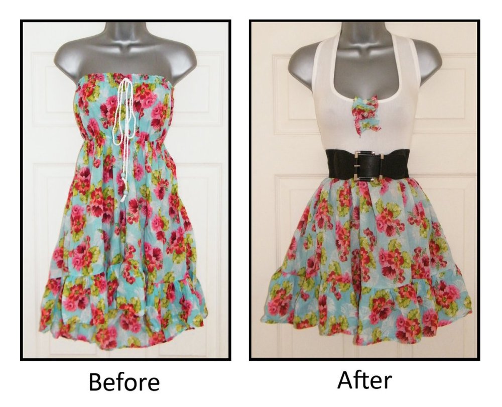 Перешить платье в сарафан