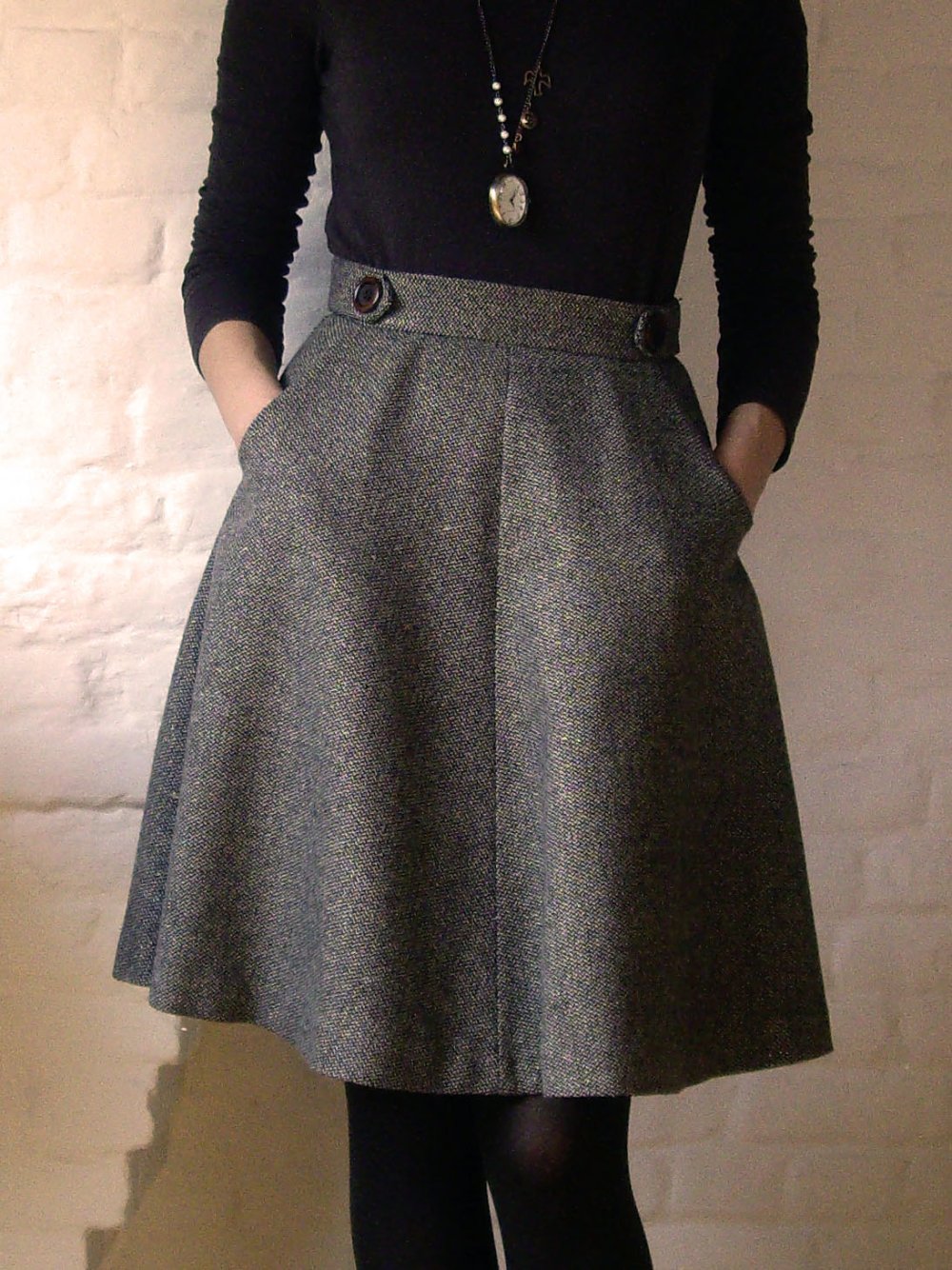 Юбка из стеганного трикотажа