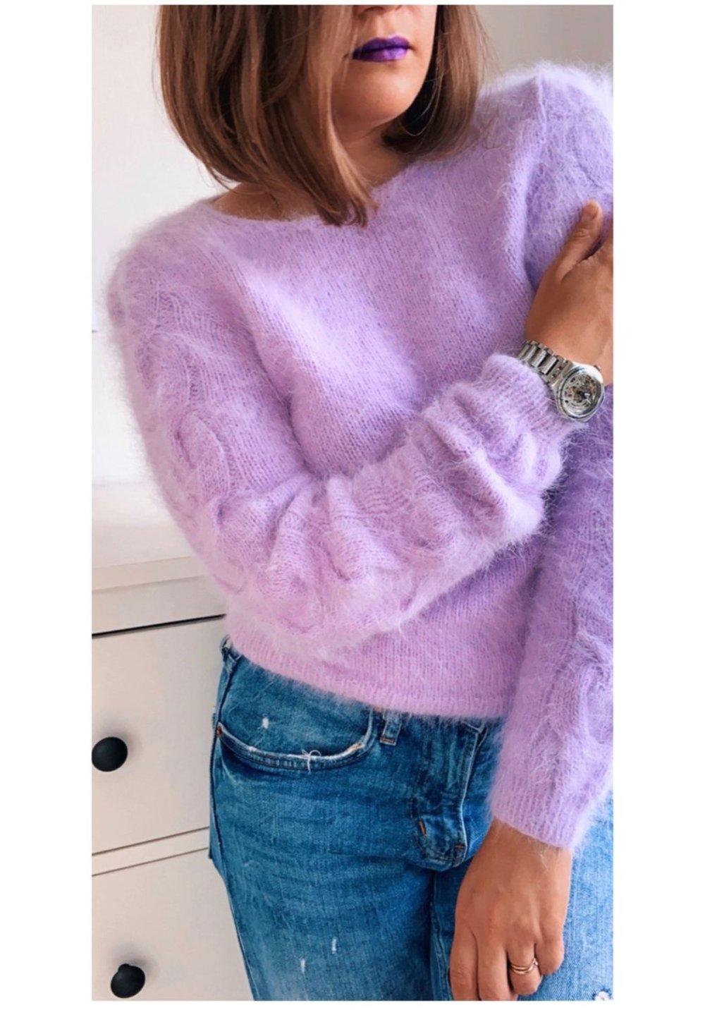 Джемпер женский спицами BP ge[f yjhrb