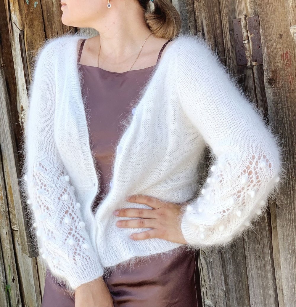 Пушистый кардиган