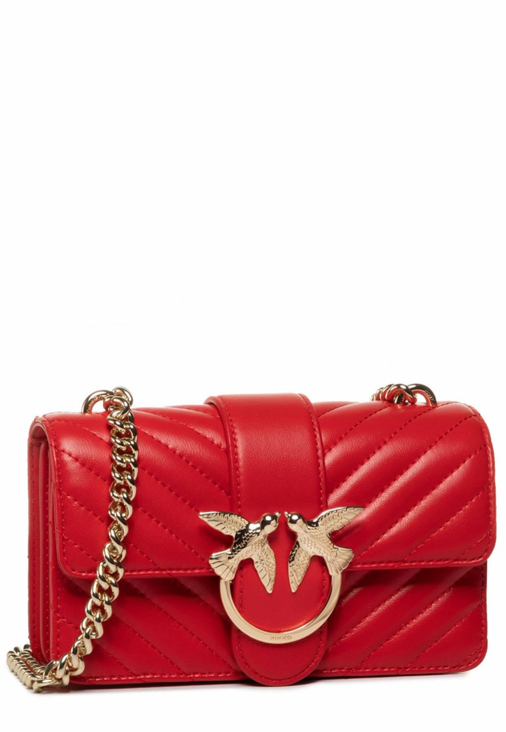 Сумка Пинко красная с надписями