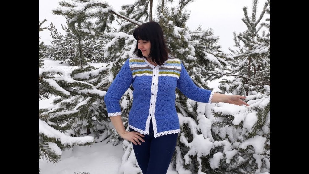 Вязаный пиджак женский