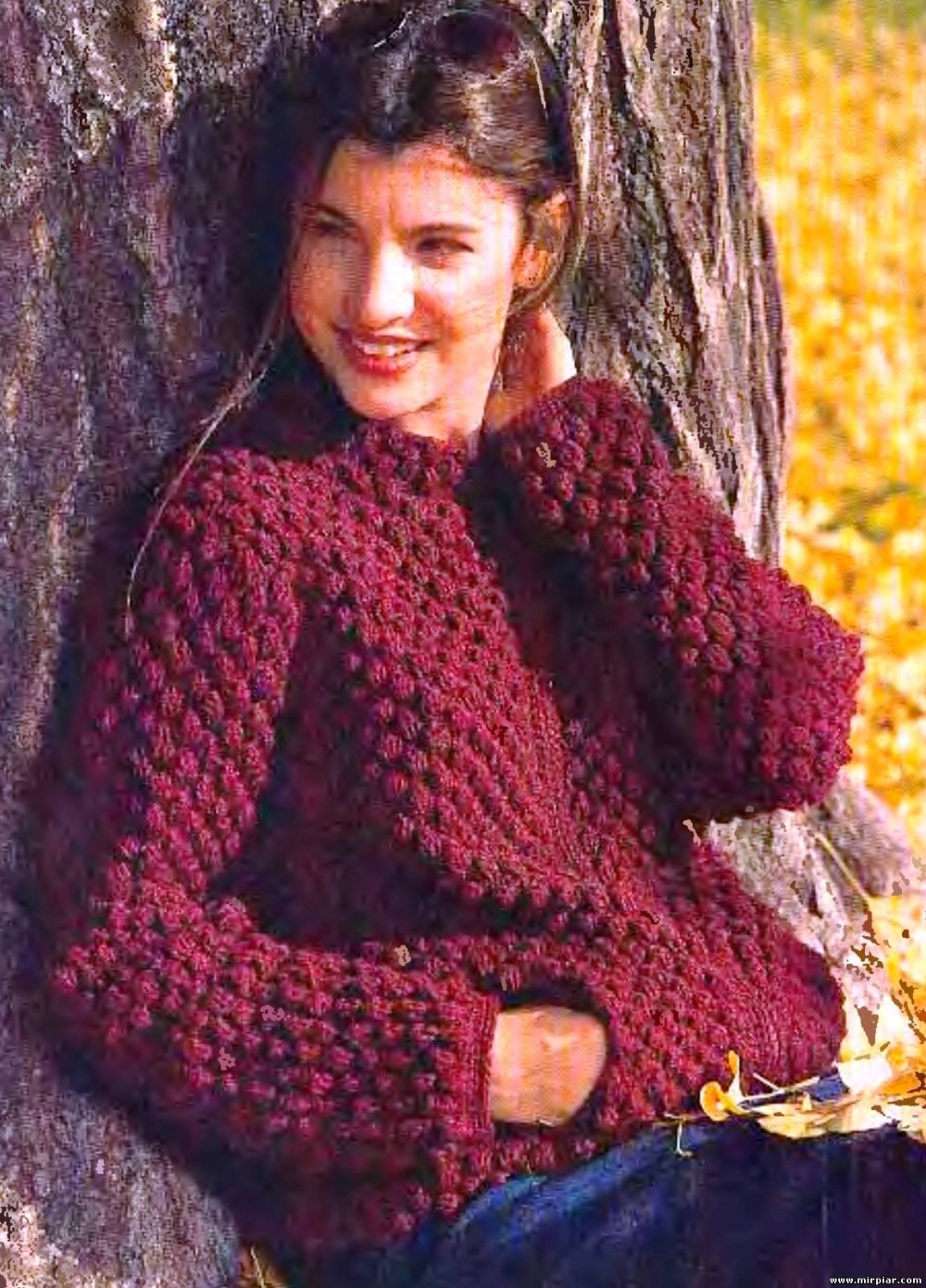 Кофточка из буклированной пряжи