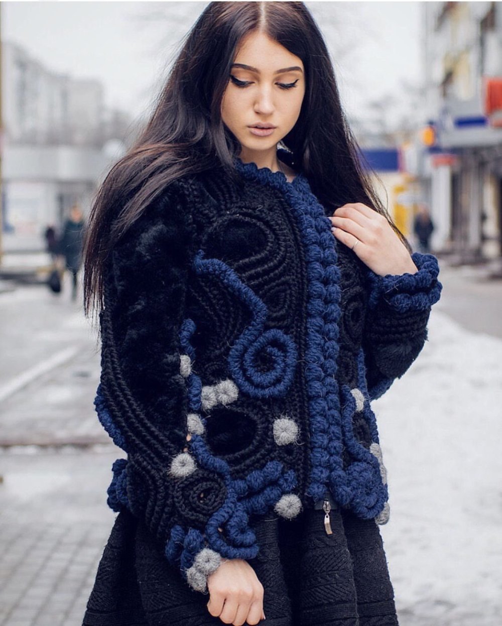 Куртка ирландским кружевом