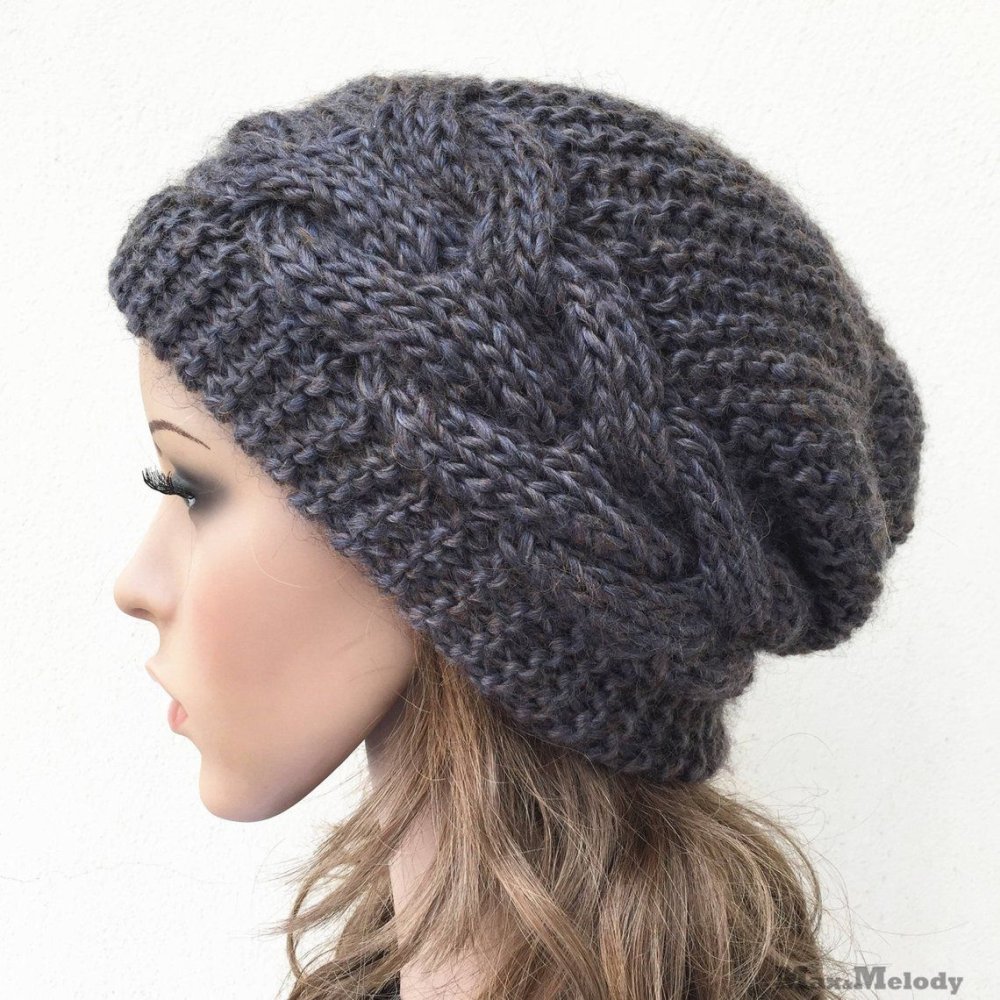 Шапка с поперечной косой