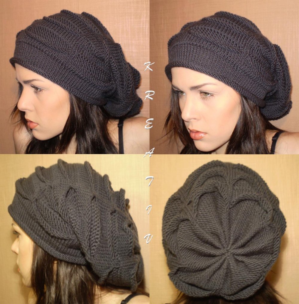 Вязание шапки спицами